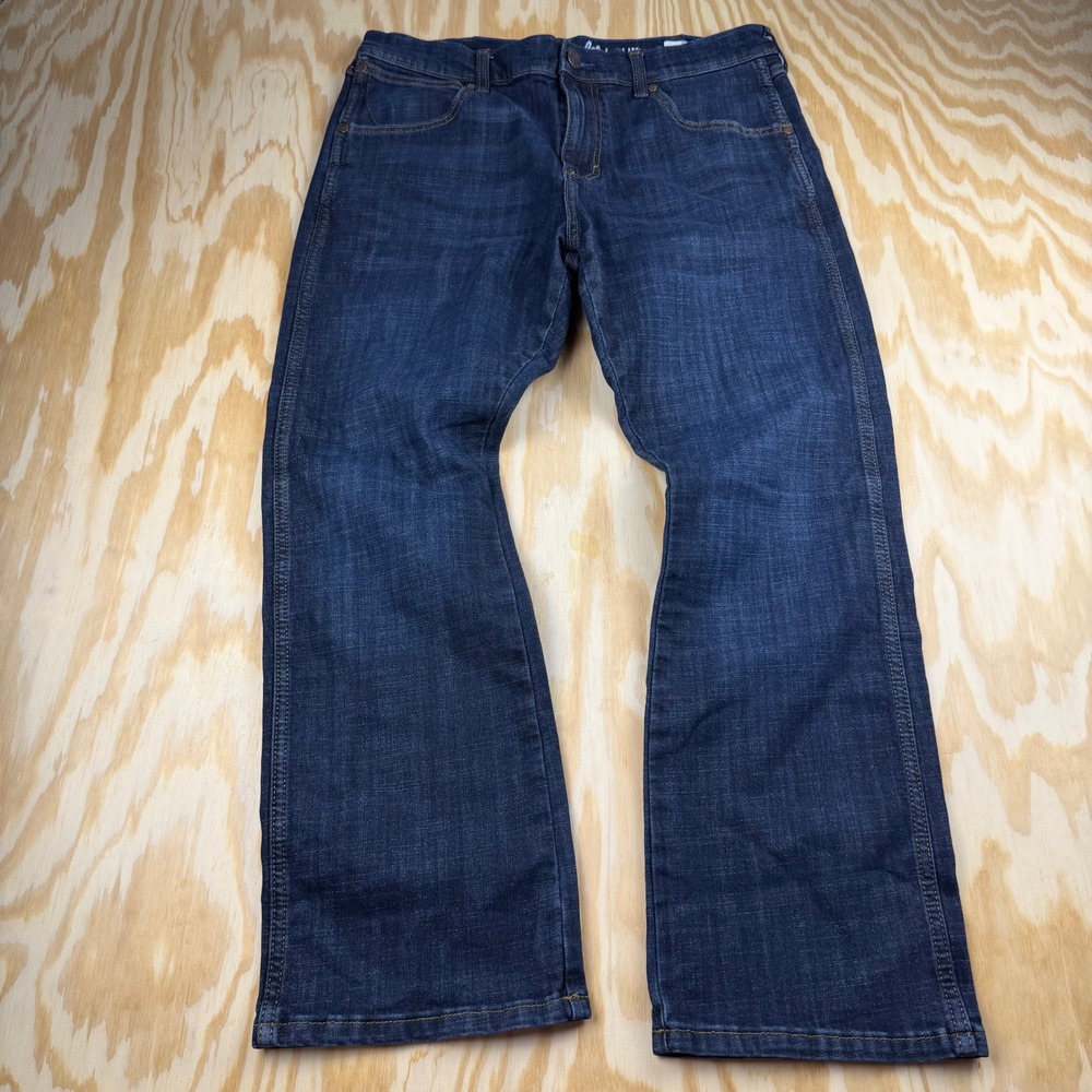 Wrangler Retro Slim Boot Jeans Mens 34x30 Dark Wash Indigo 1077MYZDX